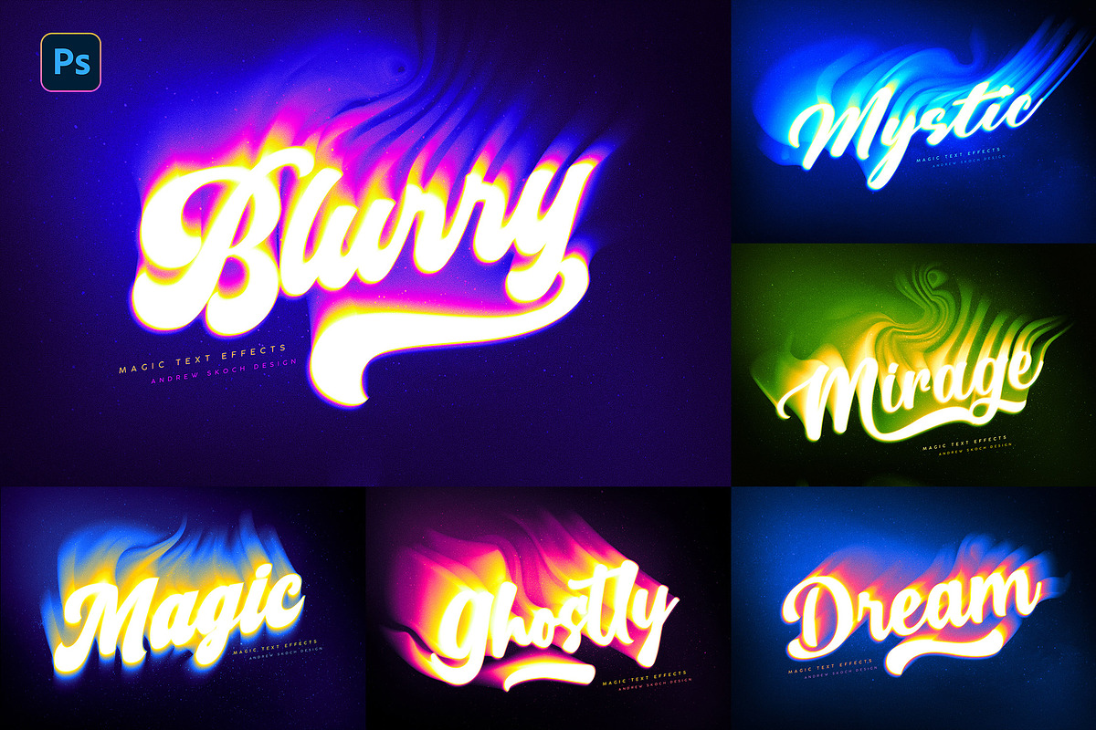 Mystic Blur Text Effects, a Layer Style Add-On by Andrew Skoch Design (Photo 11 of 11)