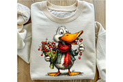 Whimsical Christmas Duck Clipart, an Illustration by OK Design (Thumbnail 5 of 6)