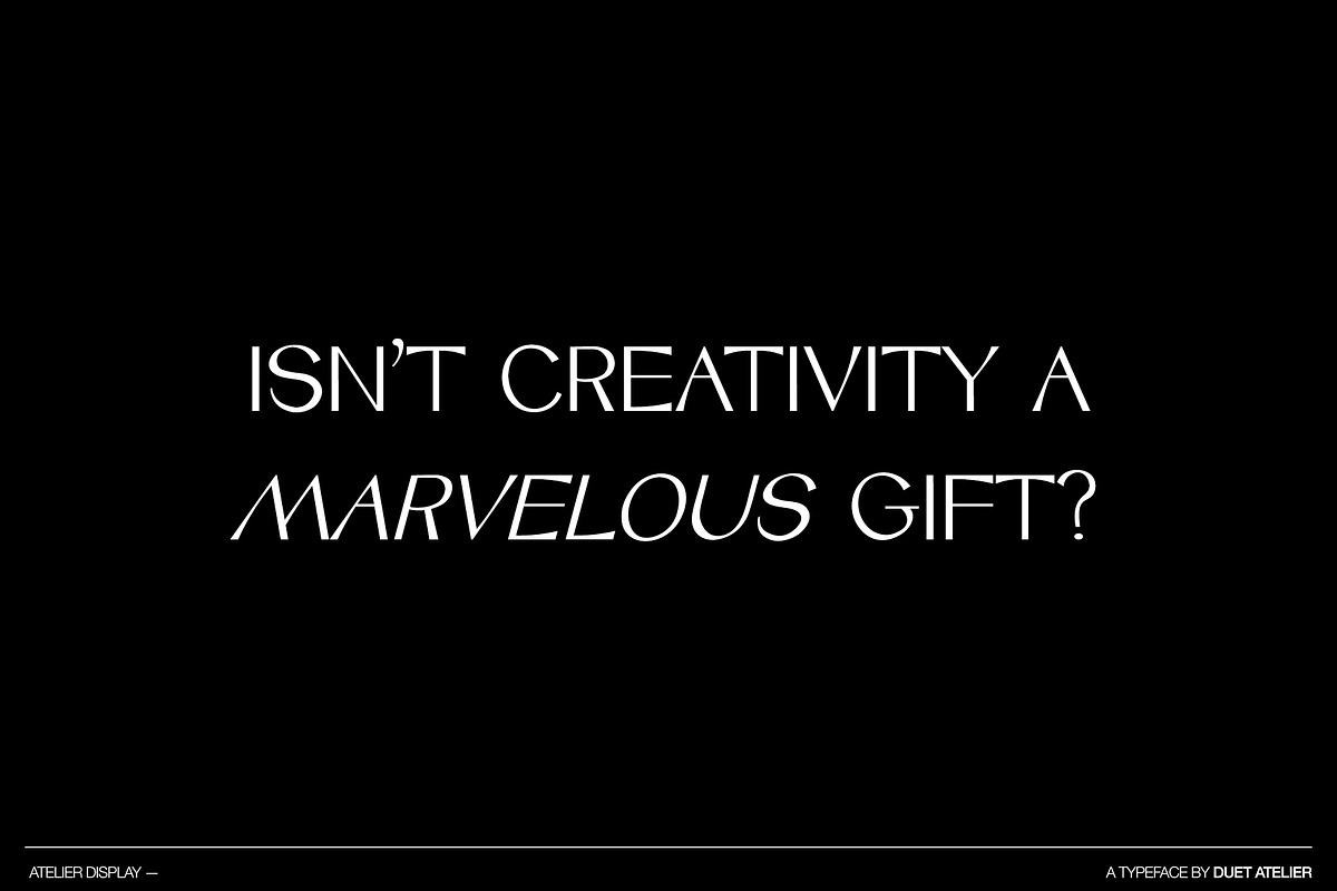 Atelier Display Font, a Font by Duet Atelier (Photo 12 of 16)