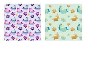 Unicorn Pattern - Scrapbook Papers