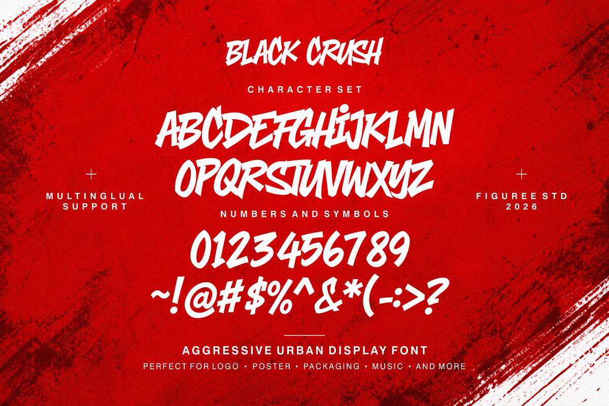 Black Crush – Aggressive Font, a Font by figuree studio (Photo 5 of 10)