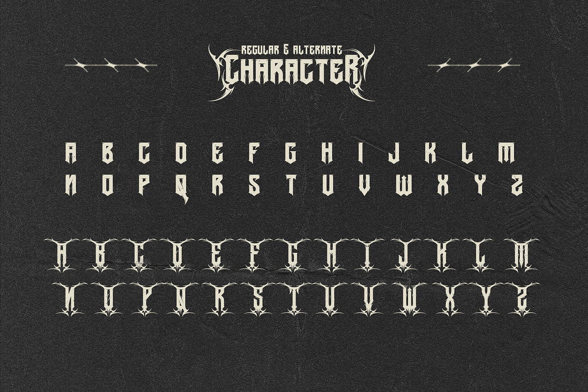 Istarot – Heavy Metal Typeface, a Blackletter Font by Letterara (Photo 11 of 15)