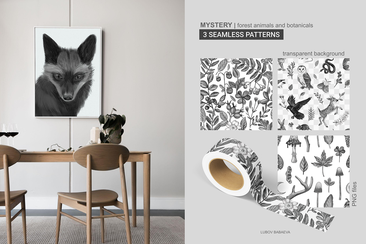 Mystery forest animals, leaves, an Animal Illustration by ARTMIRU (Photo 8 of 11)