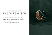 Dad Hat w/ Embroidered Patch Mockup, a Hat Mockup by Moonlit Mocks (Thumbnail 3 of 6)