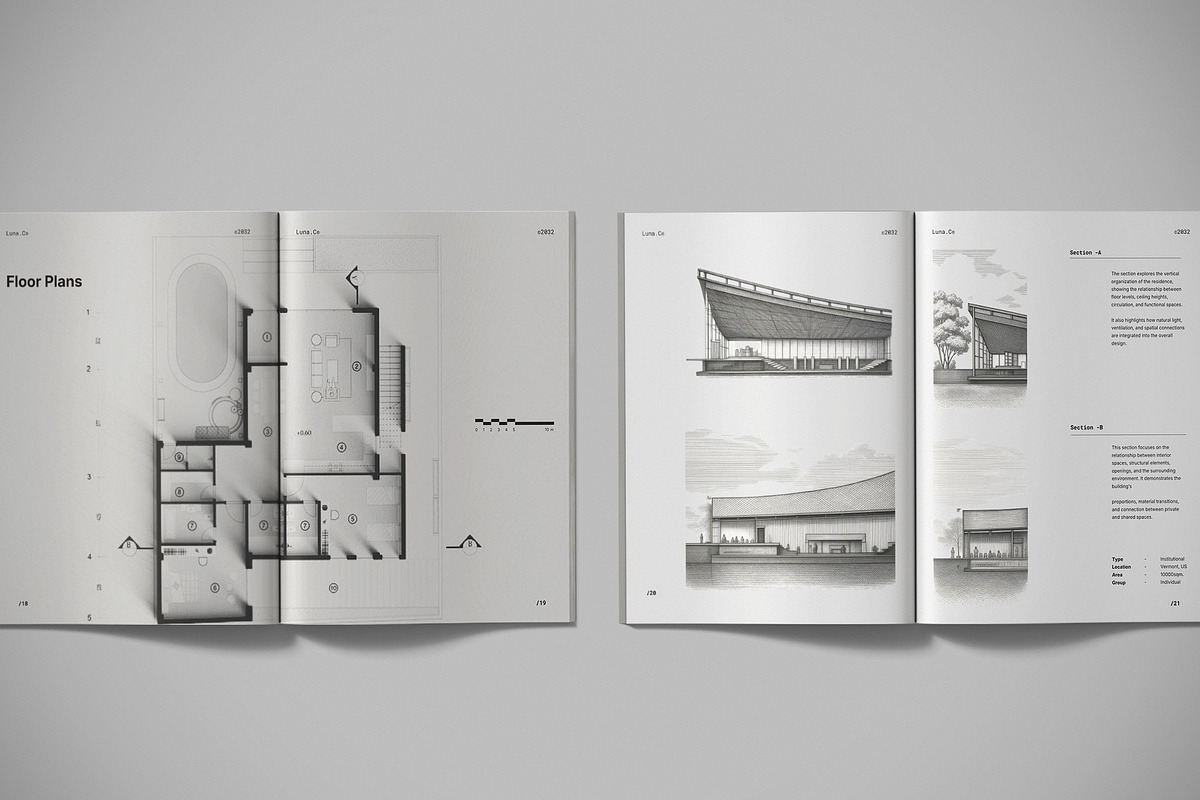 Architecture Portfolio Template, a Brochure Template by Studio Monova (Photo 12 of 33)