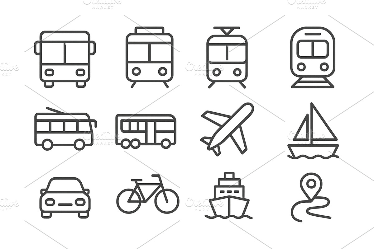 Different modes of transportation, a Transportation Illustration by ZinetroN