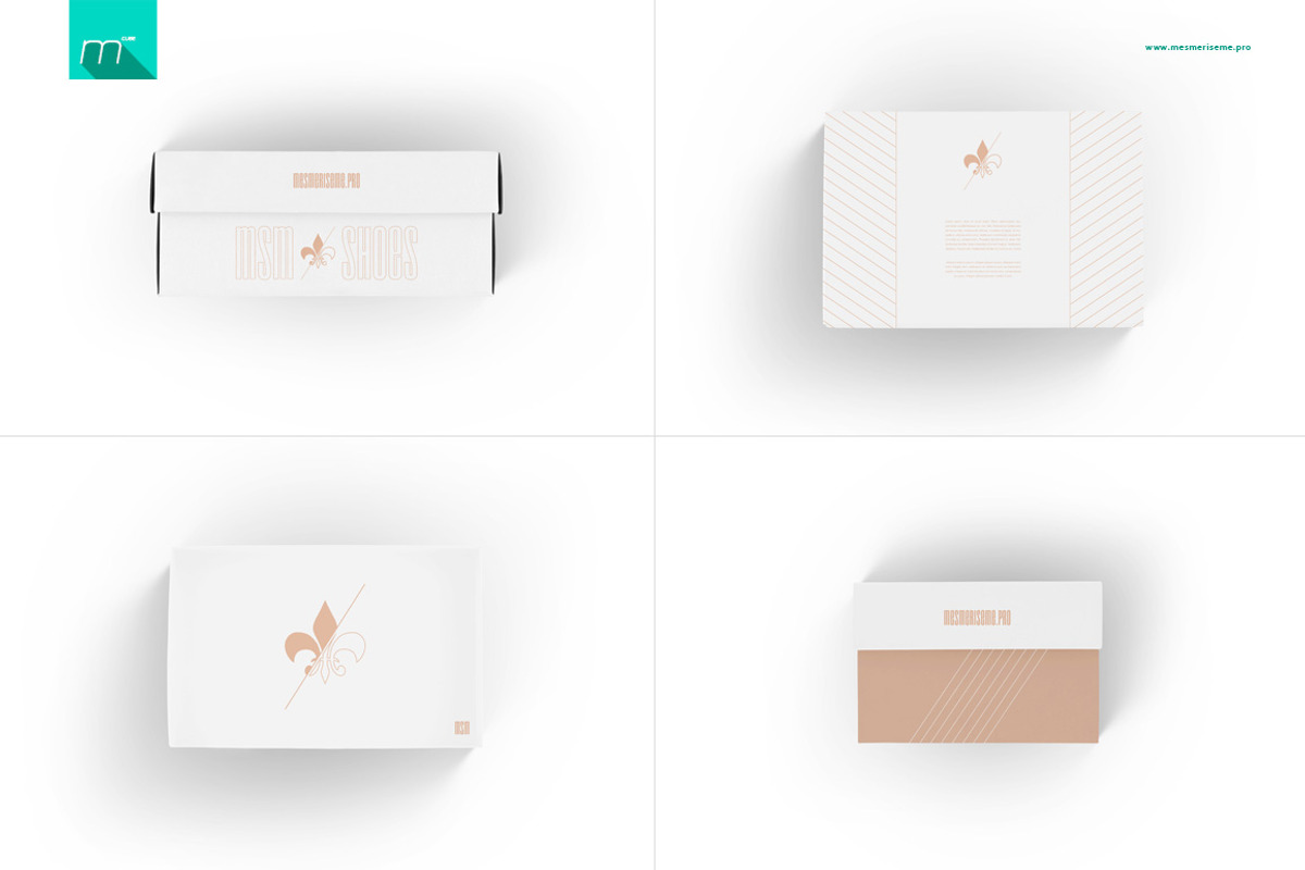 Shoes Box Type 1 Mock-up, a Packaging Mockup by BlackMocca (Photo 3 of 6)