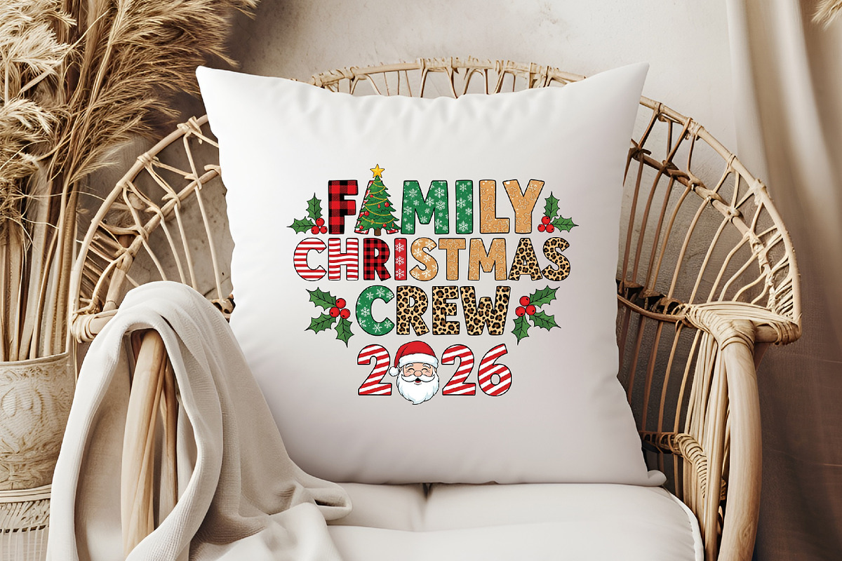 Retro Family Christmas Crew 2026 Png, an Illustration by Libby Wishes (Photo 2 of 4)