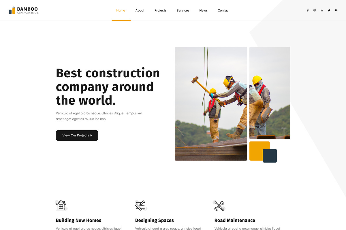 Bamboo - Construction HTML Template, a HTML Template by TemplatesJungle (Photo 3 of 3)