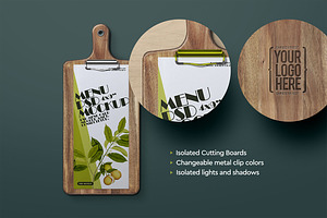 Menu 4 X 9 Mockup Cutting Board