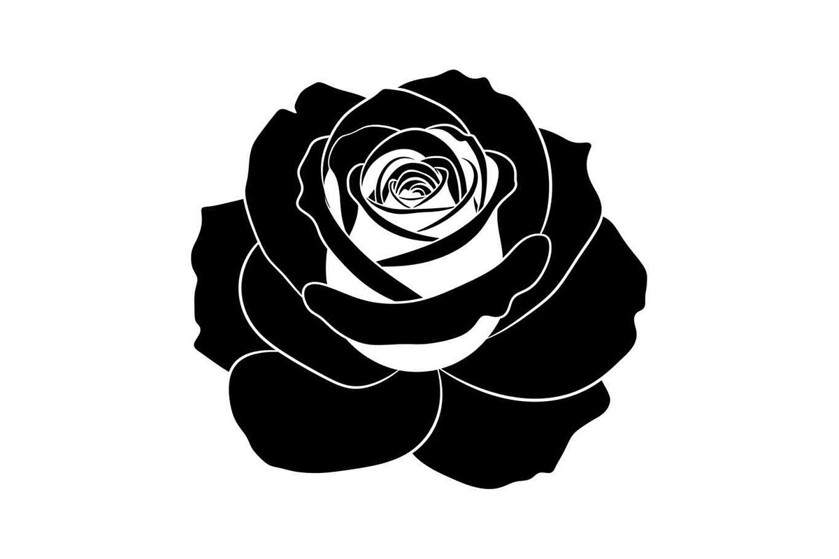 50 Black Rose Silhouette Vector Bund, an Illustration by Gaye Art (Photo 26 of 51)