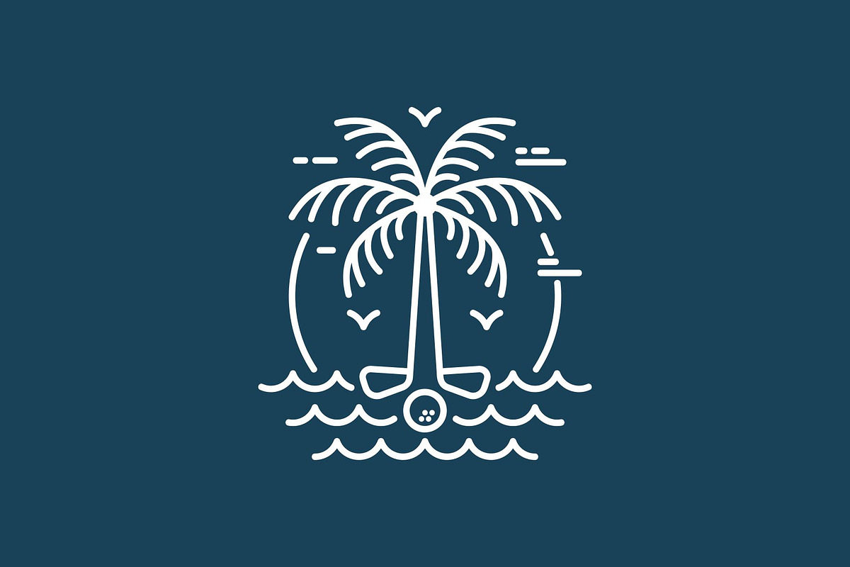 Palm Tree Beach Golf Logo, a Branding & Logo Template by Buqancreative (Photo 4 of 4)