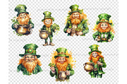 St.Patricks Day Leprechaun Clipart, a Seasonal Illustration by GlamArtZhanna (Thumbnail 6 of 6)