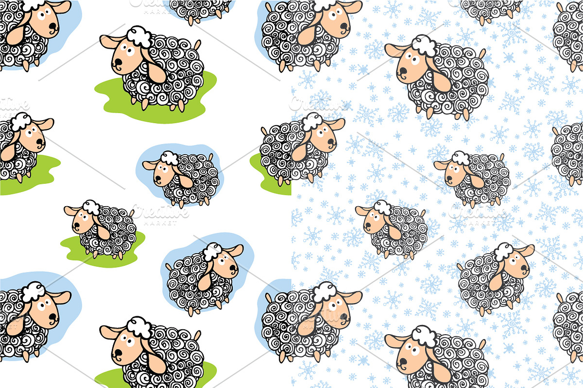 New year,Christmas sheep pattern 2 preview 2