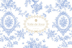 Toile de Jouy 01 Blue Floral Pattern