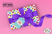 Gift Box Packaging Mockup, a Product Mockup by INCDesign (Thumbnail 4 of 7)