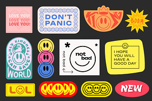 LIFE IS COOL VECTOR POP ART STICKERS