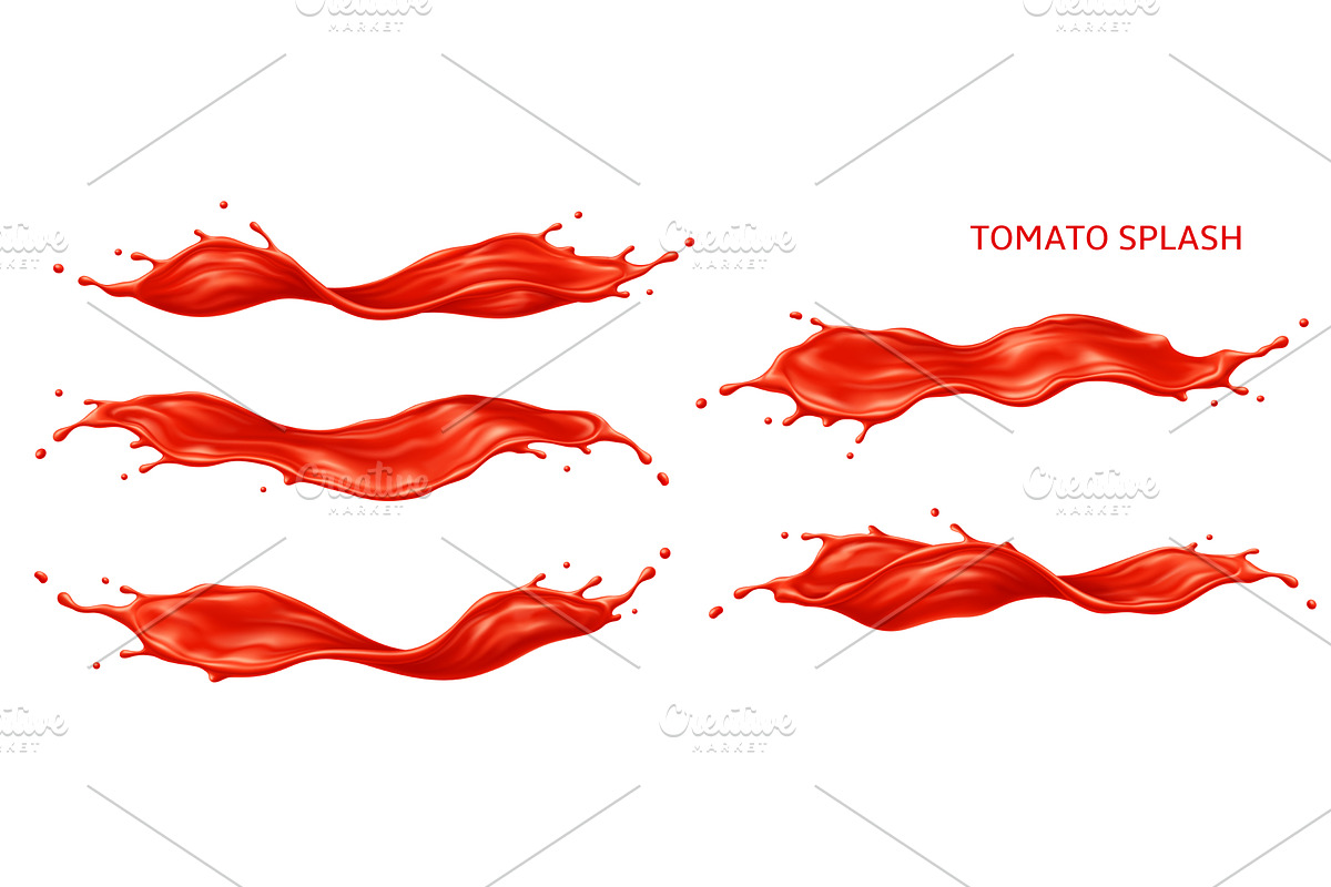 Tomato juice drink and ketchup, a Food Illustration by Buch&Bee