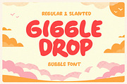 Giggle Drop Bubble Font, a Handwritten Font by Littlehand (Thumbnail 1 of 11)