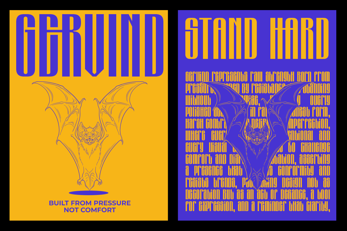 Gervind - Bold Condensed Display, a Sans Serif Font by Say Studio (Photo 4 of 15)