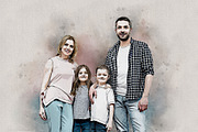 Costume Family Watercolor Art, an Action Add-On by MRI STUDIO (Thumbnail 12 of 27)