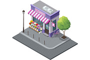 Isometric flower shop storefront, an Object Illustration by Golden Sikorka (Thumbnail 2 of 3)