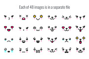 48 cute kawaii faces, a Person Illustration by Primula`s shop (Thumbnail 3 of 3)