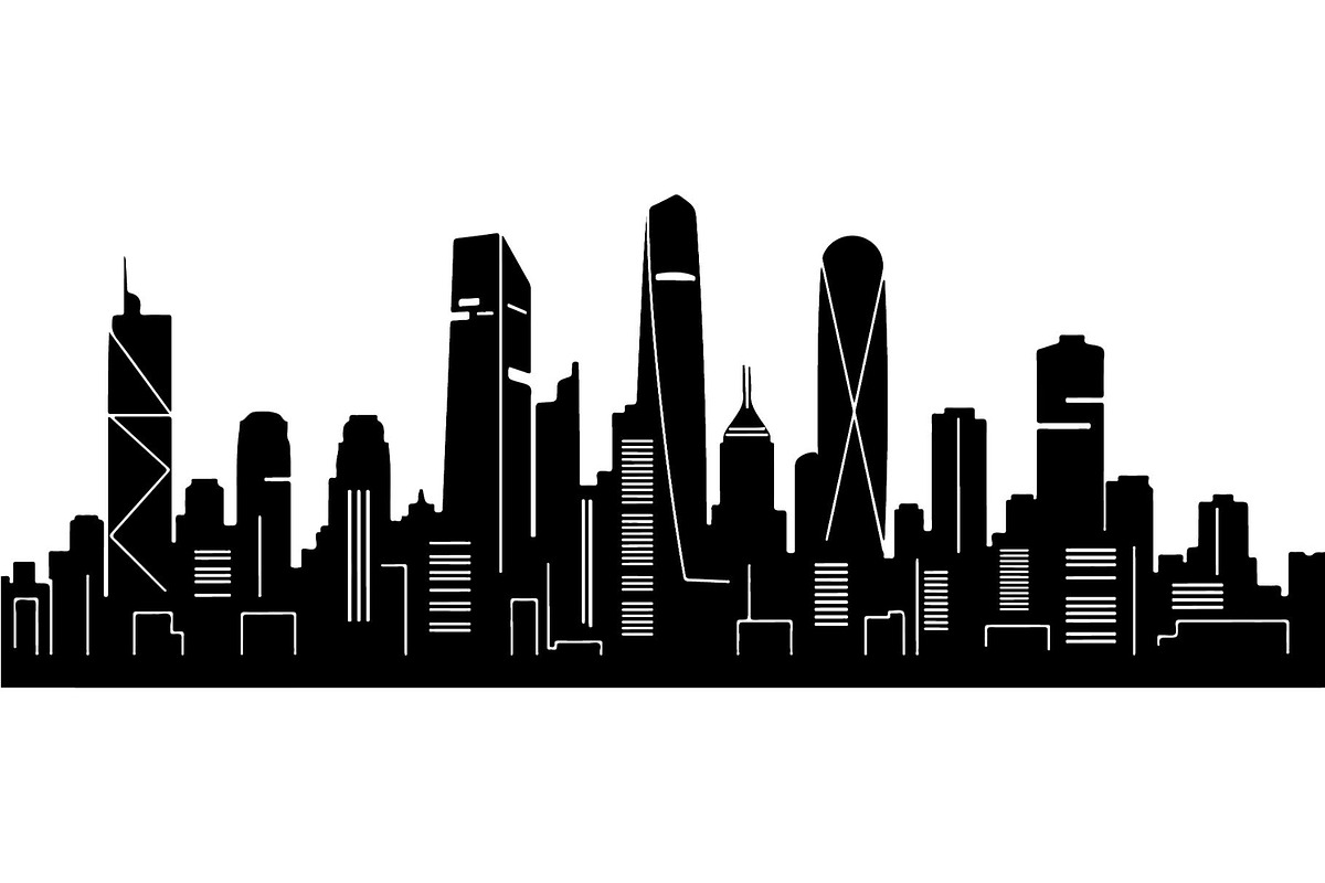Modern City Skyline Silhouette, an Object Graphic by Creativeshirt (Photo 18 of 20)