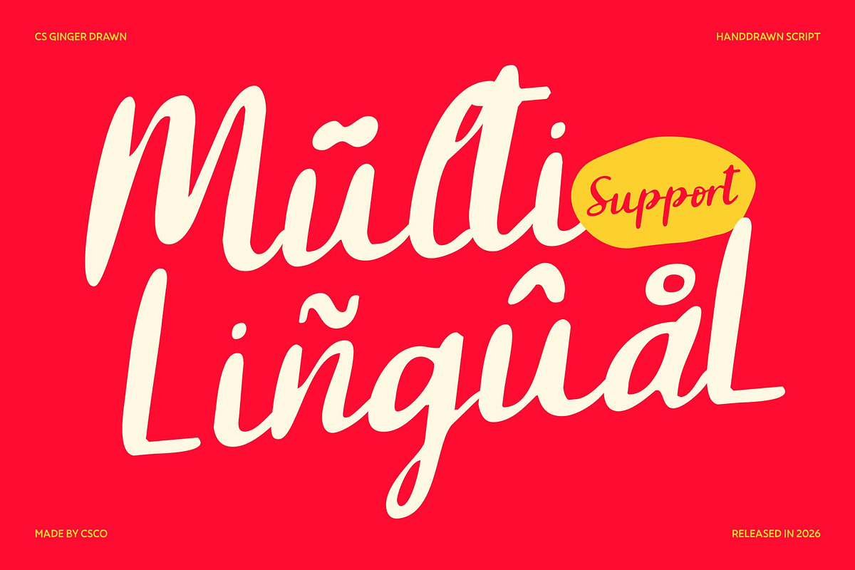 CS Ginger Drawn, a Script Font by Craft Supply Co. (Photo 6 of 8)