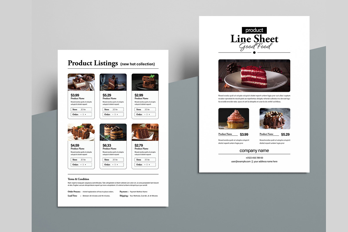 Product Line Sheet Template, a Stationery Template by ContestDesign (Photo 3 of 3)