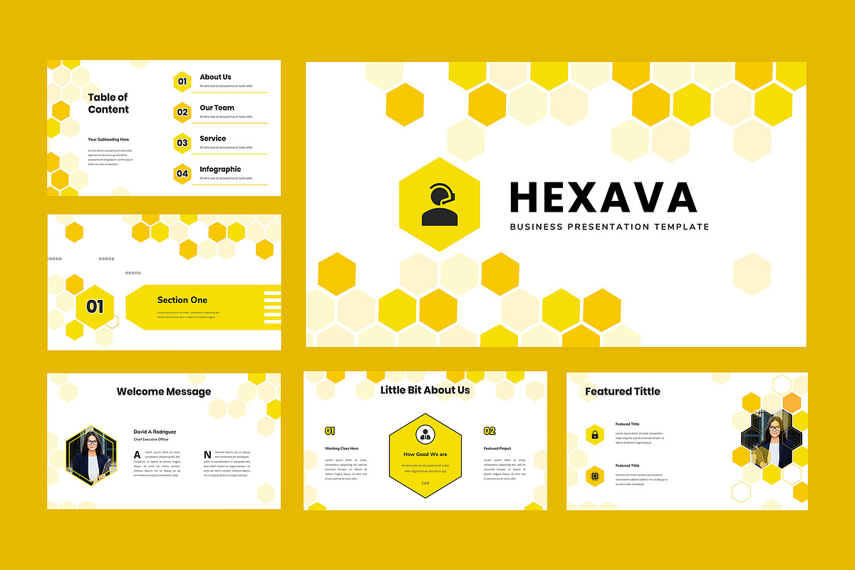 Hexava - Presentation Template, a Presentation Template by TMint Creative
