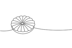 Circle pillow one line continuous, an Object Illustration by GraphiShop