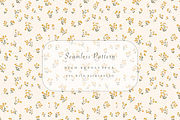 Muted Mustard Floral Seamless Patter, a Pattern Graphic by Pati Charm Studio (Thumbnail 1 of 7)