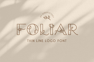 Foliar - Thin Line Logo Font, a Sans Serif Font by Struvictory.art