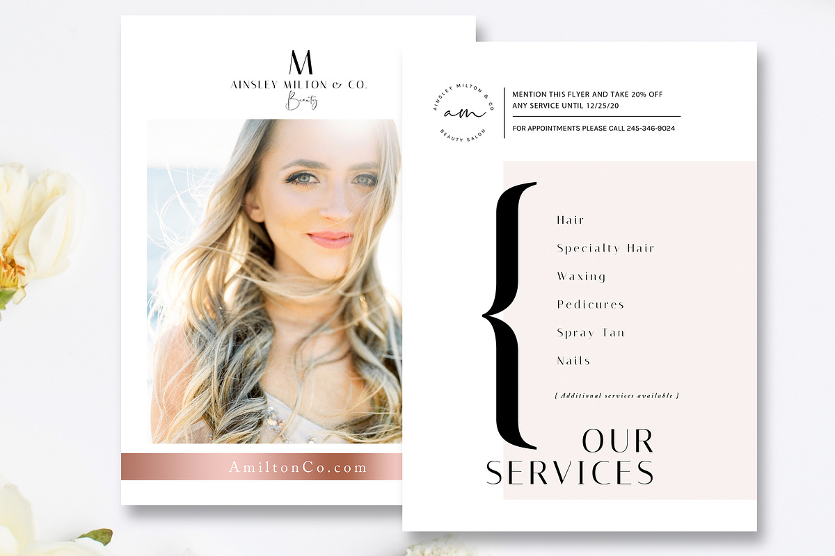 Salon Promotional Flyer PSD, a Flyer Template by Marham Labeling Co (Photo 2 of 2)