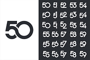 Number 50 to 59 logo designs., a Branding & Logo Template by BARONSTD (Thumbnail 2 of 3)