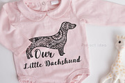 Dachshund Dog Zentangle SVG - Vector, a Decorative Illustration by Dasagani (Thumbnail 2 of 2)