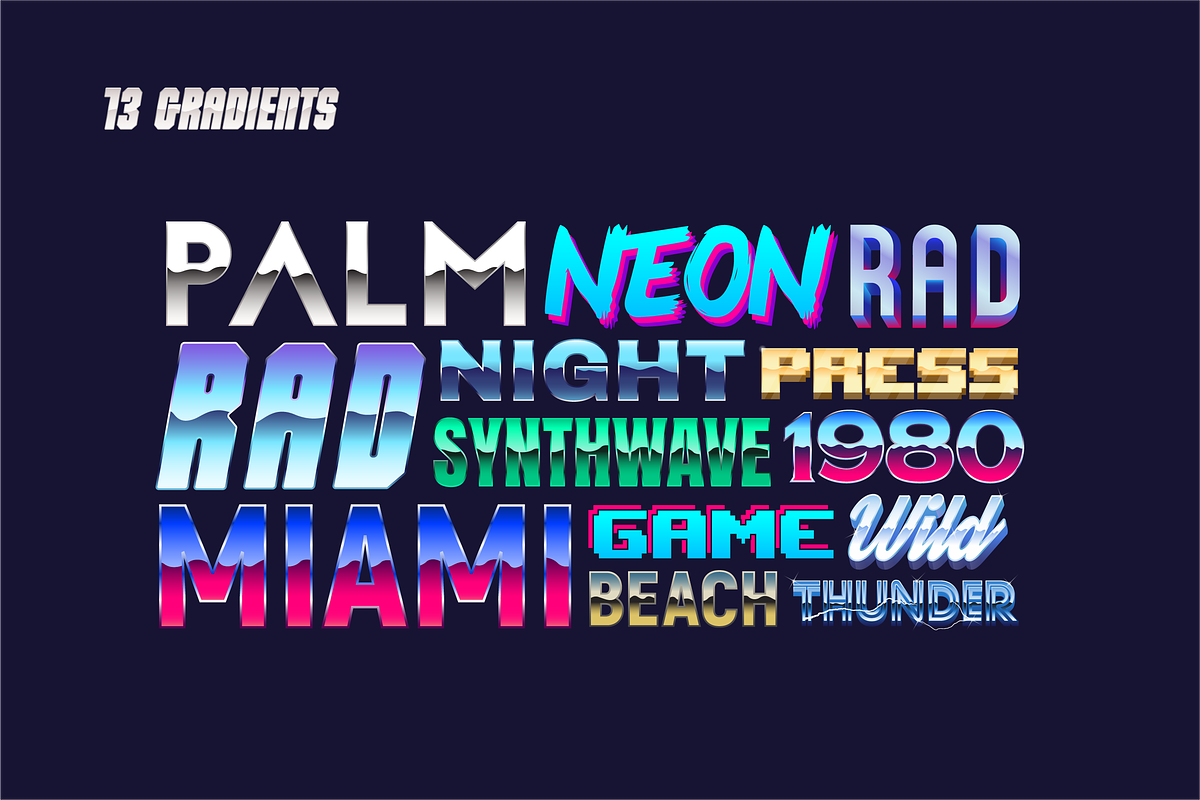 Retro Neon 80s Logos and Elements, an Object Graphic by DenysHolovatiuk (Photo 4 of 5)