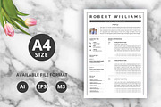 Clean Resume / CV Design Template, a Resume Template by Pixel Pro (Thumbnail 1 of 3)