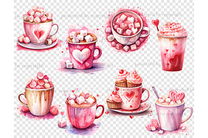 Valentine's Day Coffee Clipart