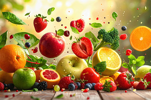 Colorful Fruit and Berry Harvest Composition, a Food & Drink Photo by Davizro's Market