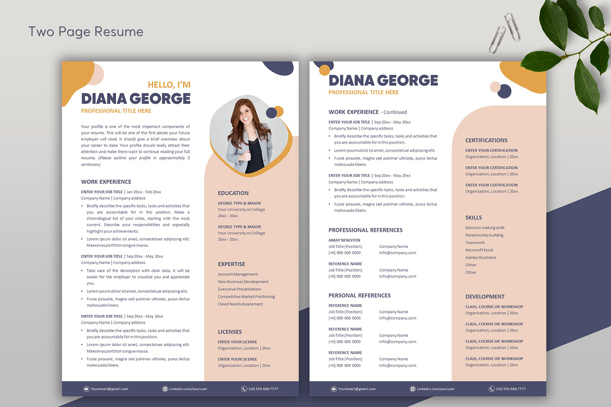 ATS Resume CV Word & Google Docs 29, a Resume Template by MrCam Template Resume|CV (Photo 3 of 7)