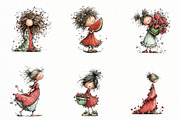 Whimsical summer girl Clipart, an Illustration by Designworld (Thumbnail 3 of 6)