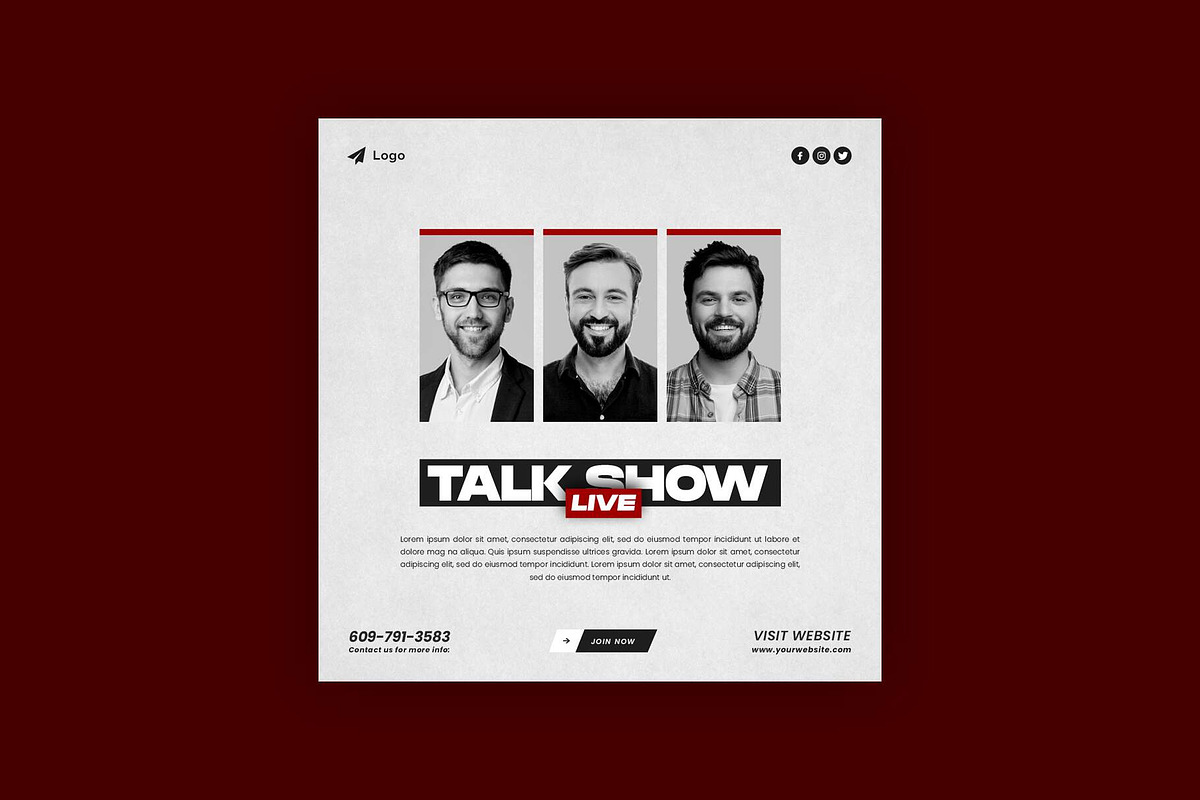Podcast Social Media Post Bundle, a Social Media Template by Saman Osama (Photo 12 of 12)