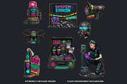 Punk Rock Dystopia PNG Clipart Set, an Illustration by ThatsDesign Art (Thumbnail 3 of 7)