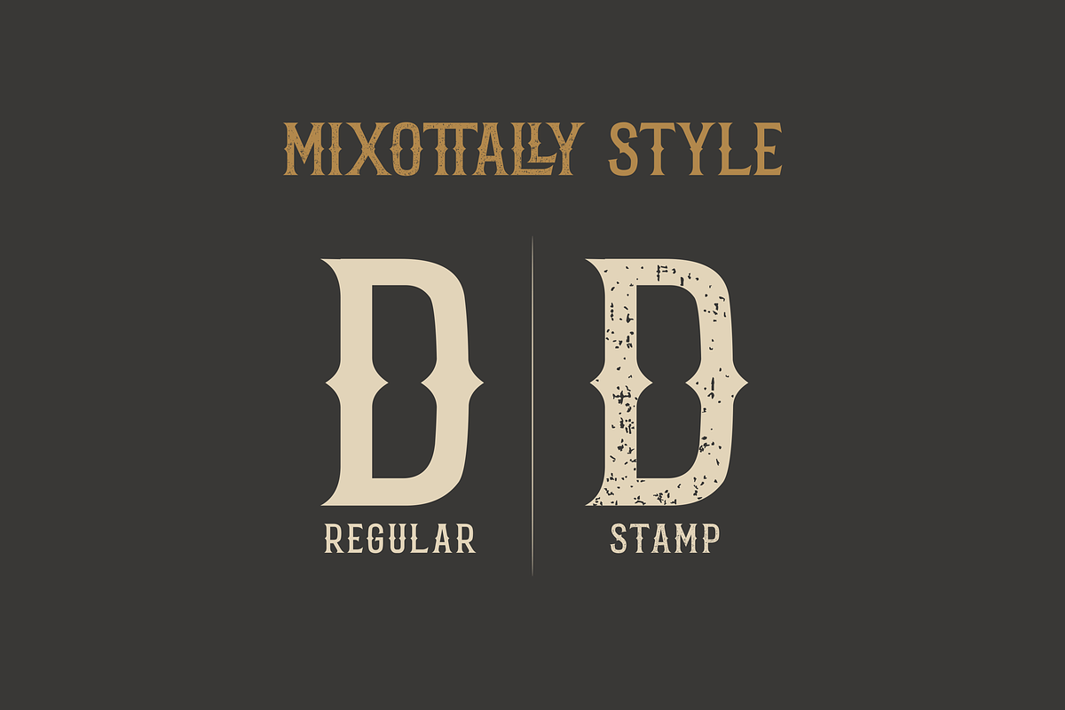 mixottally - serif vintage display f, a Font by zamjumps (Photo 2 of 10)