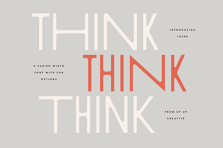 Think Sans - A Varied-Width Font, a Sans Serif Font by Up Up Creative