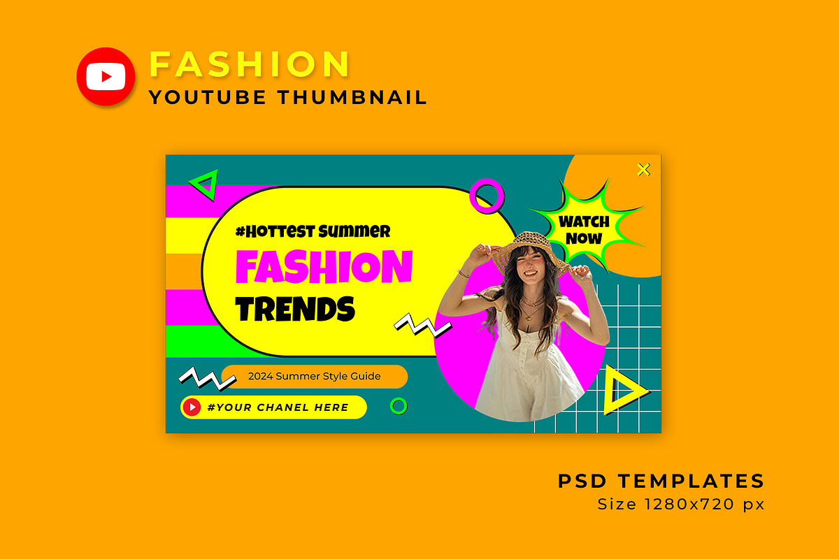 Fashion Trends YouTube Thumbnail, a Social Media Template by Artnivora.Std