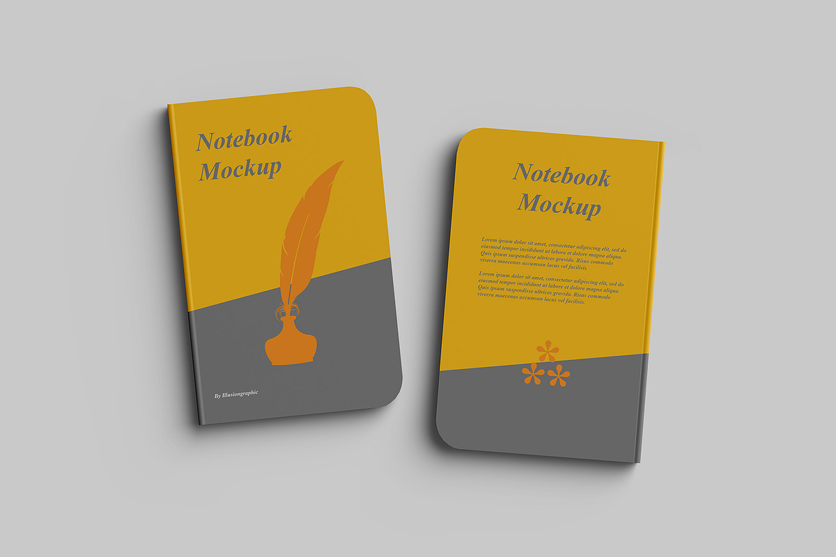 Notebook Mockup - 6 views, a Product Mockup by Illusiongraphic (Photo 5 of 20)