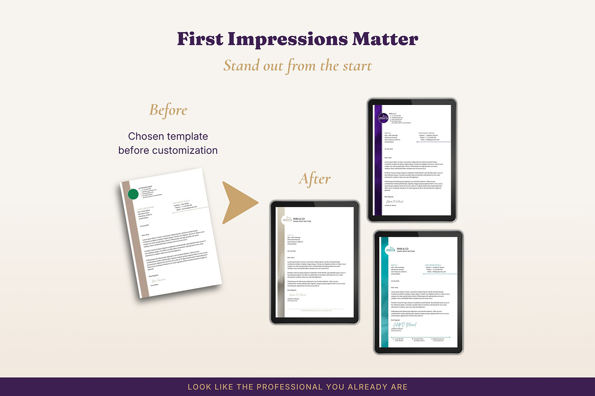 Letterhead Templates 3 Designs Word, a Stationery Template by B2 Studio (Photo 7 of 18)
